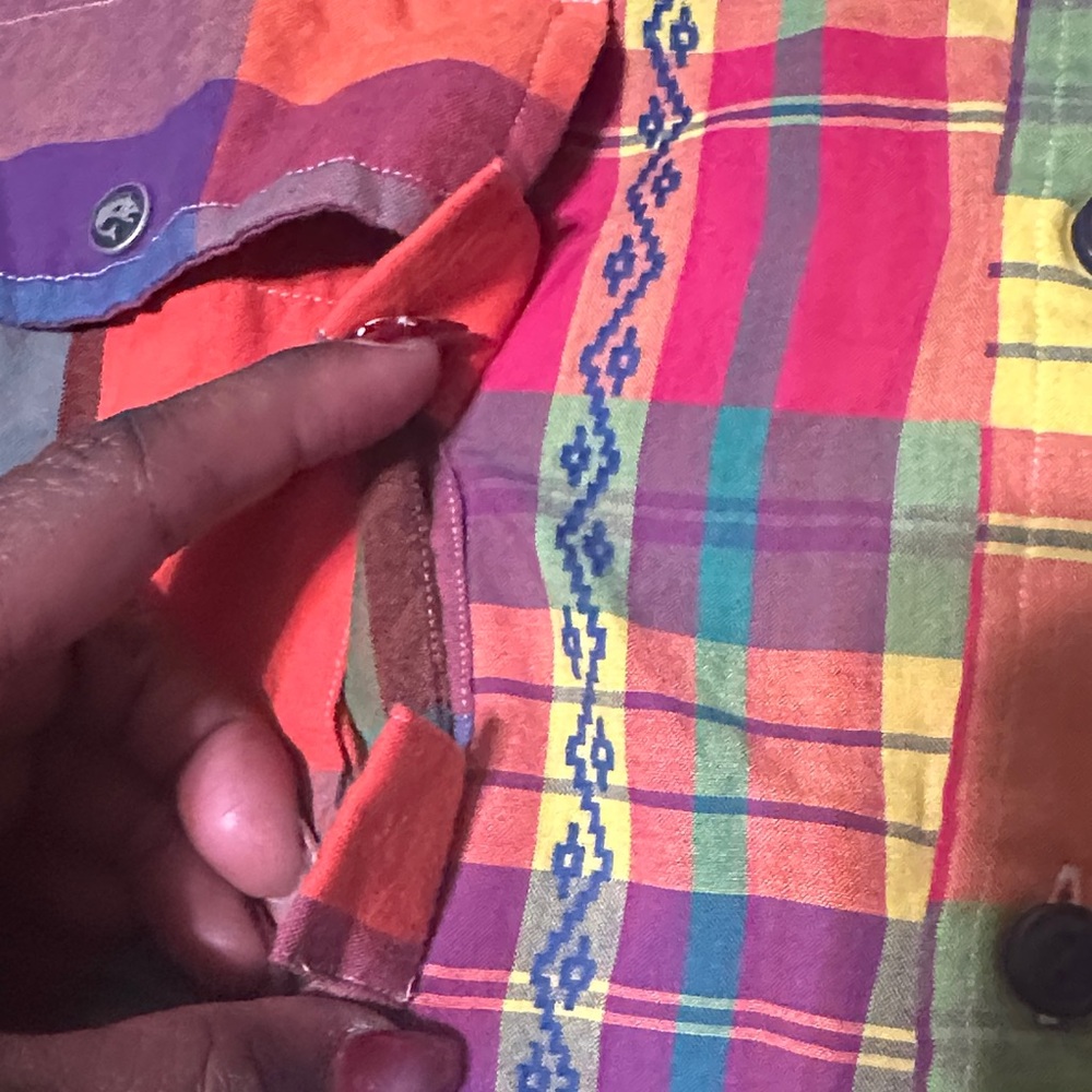 POLO RALPH LAUREN 

MADRAS LONG SLEEVE 
Colorful Plaid Button-Up Shirt - Picture 15 of 17